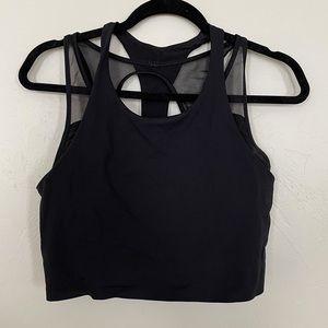 Lululemon Crop Mesh Black Tank